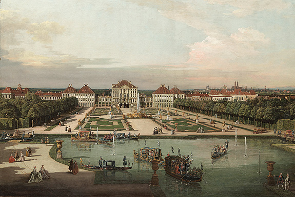 Bild: Gemälde "Schloss Nymphenburg" von Bernardo Bellotto