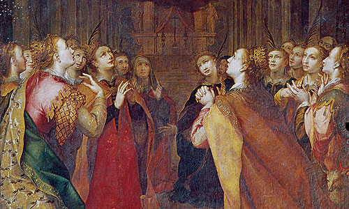 Bild: "Himmelfahrt Mariae", Gemälde am Hochaltar, Detail