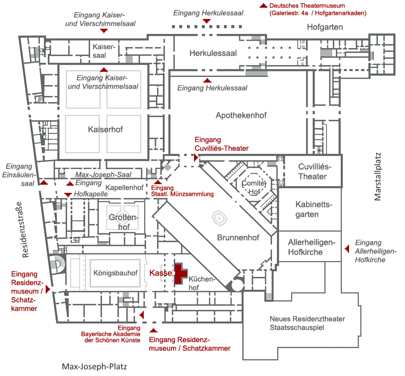 Bild: Grundriss der Residenz München