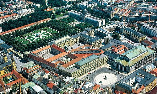 Bild: Luftaufnahme der Residenz München