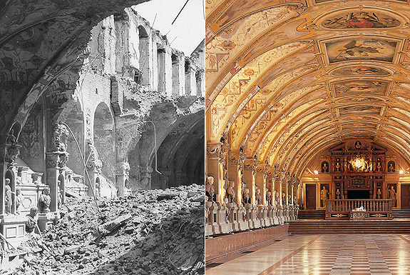 Picture: Antiquarium 1944 and today