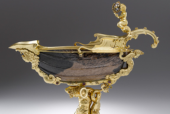 Picture: Cup in the form of a ship, detail